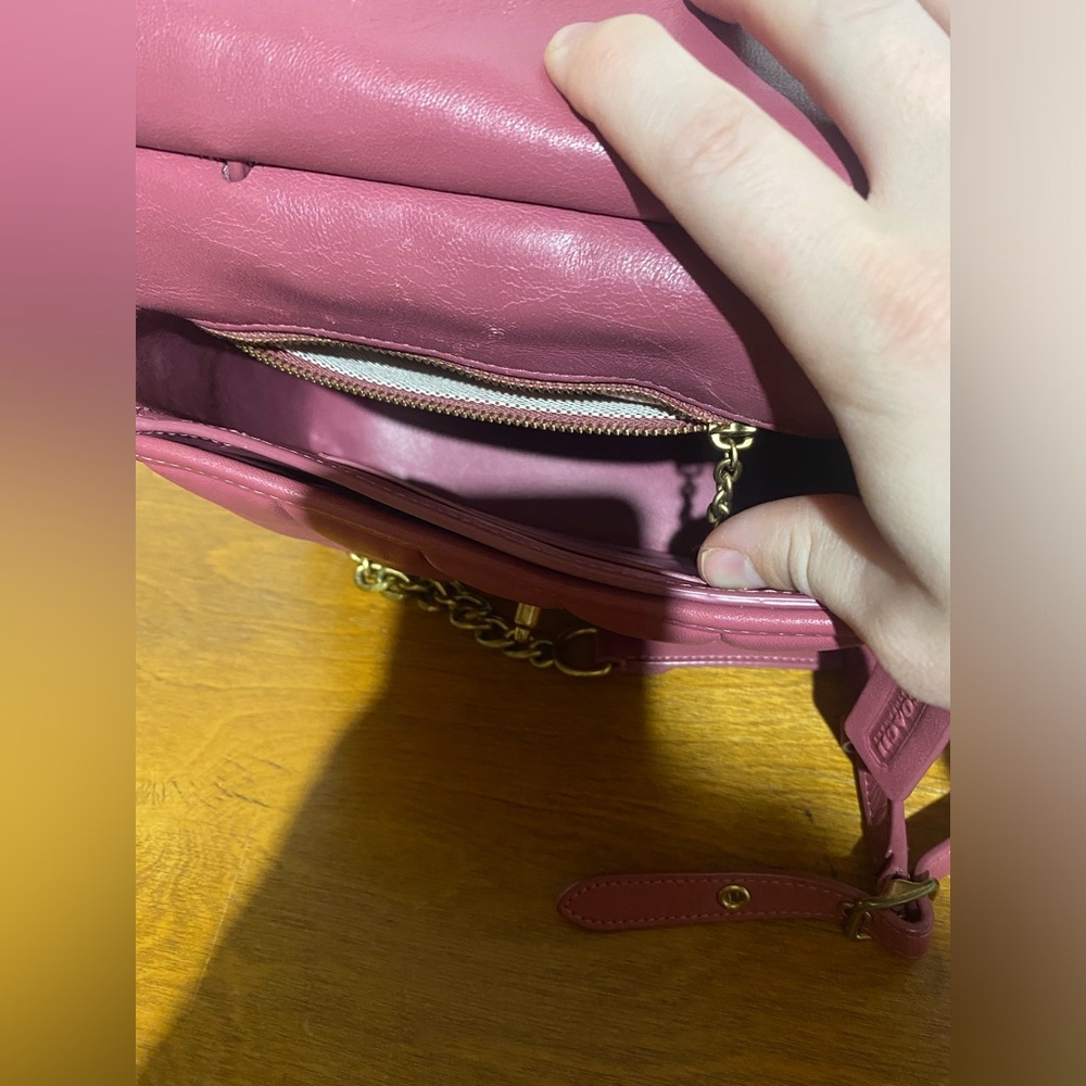 Elegant Pink Quilted Coach Mini Handbag - Picture 9 of 9